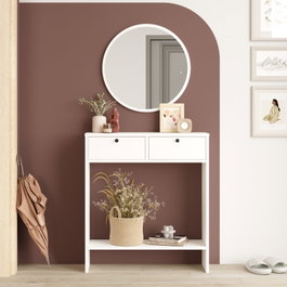 Hanah Home Aparador Lr1-W Blanco con Espejo